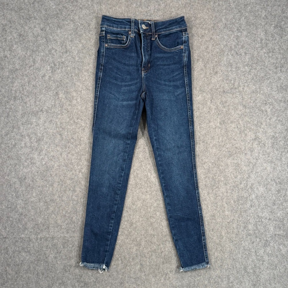 We The Free People Dark Wash Blue Denim High Rise Skinny Jeans Women's Size 26